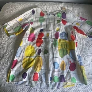 EUC Caroline Rose Vintage Linen Tunic